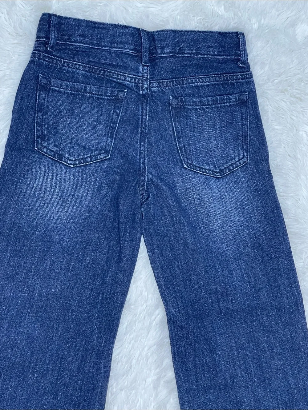 The Children's Place Girl’s Dark Blue Studded Wide-Leg Jeans Size 8 NWT